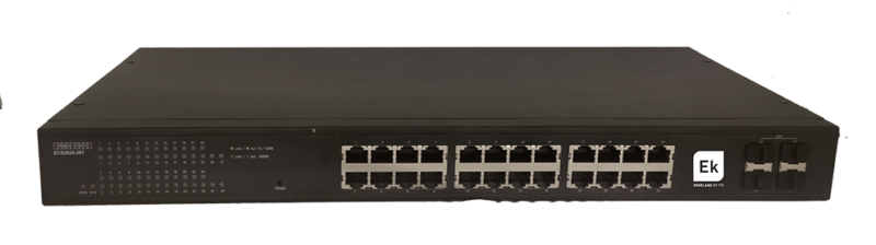 Ekselans SWG 24 L2 menedzselhető Layer2 switch 24 ports x 1Gbps Ethernet + 4 x SFP 1Gbps